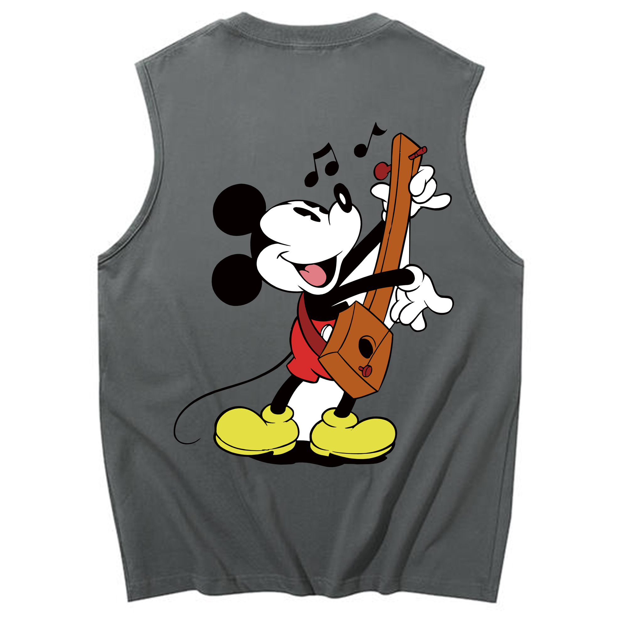 ミッキーマウス Mickey Mouse コットン100％タンクトップ（背面プリント）